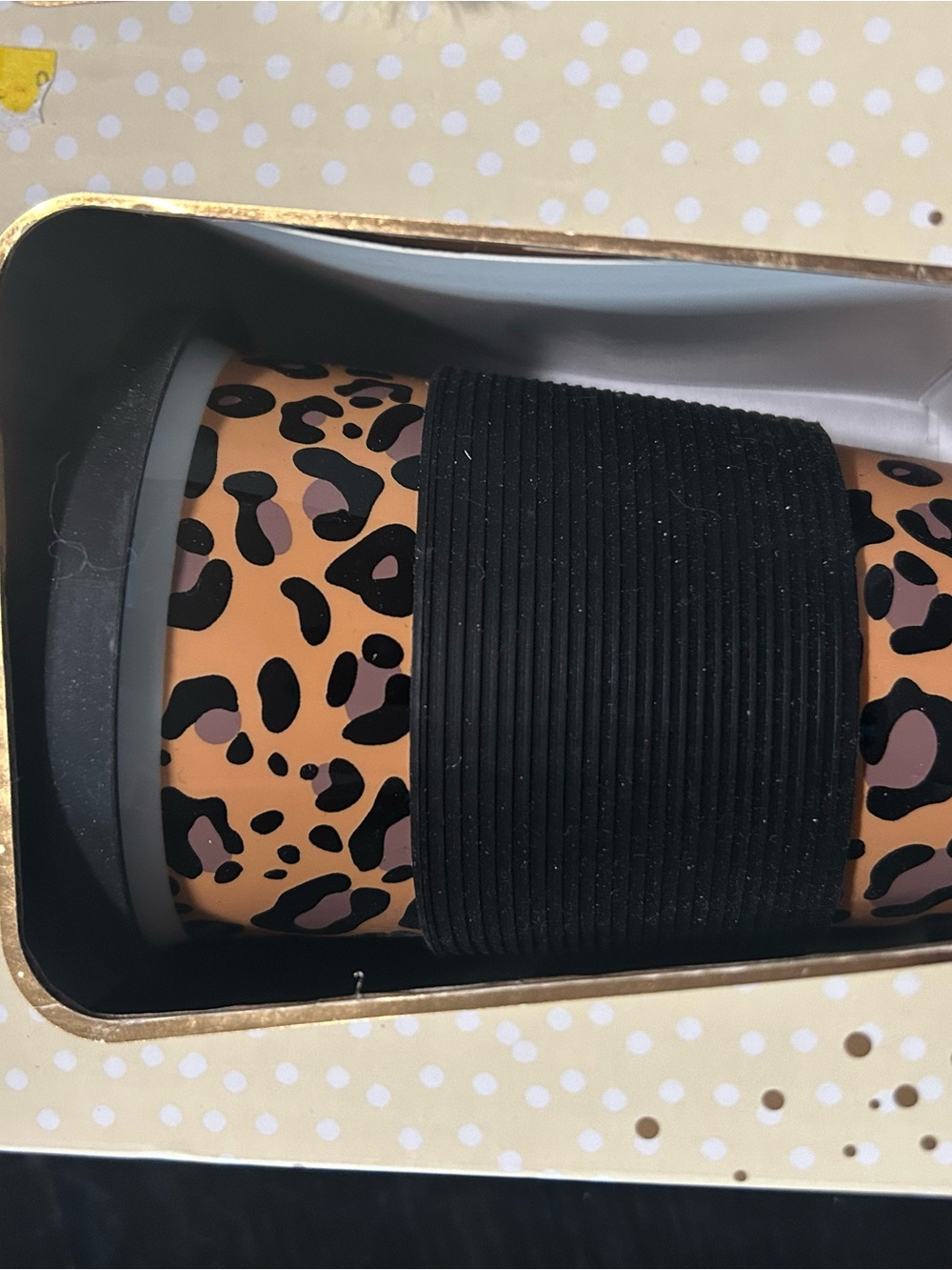totes Leopard Print Mug & Cream Faux-Fur Flip mitts - glove’s - Picture 2 of 5